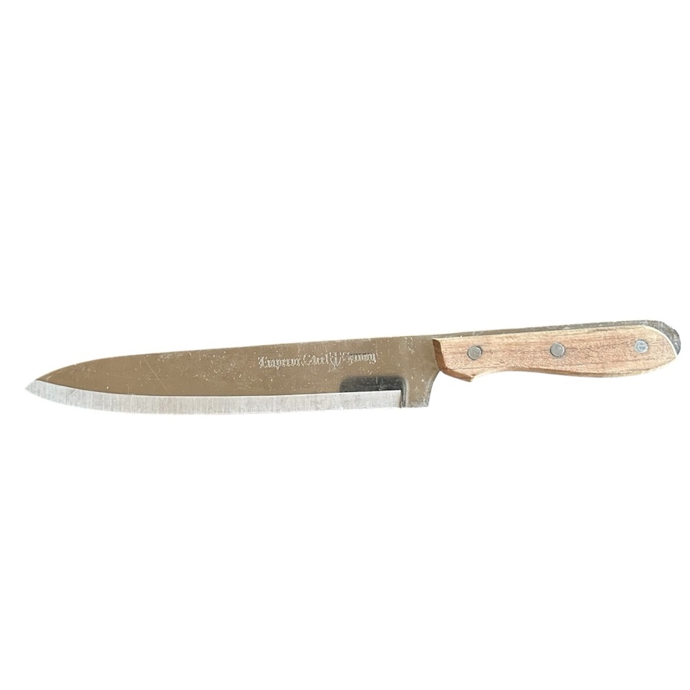 Vintage Emperor Steel Savoy Japan‎ Carving Chef Knife Wood Handle Stainless